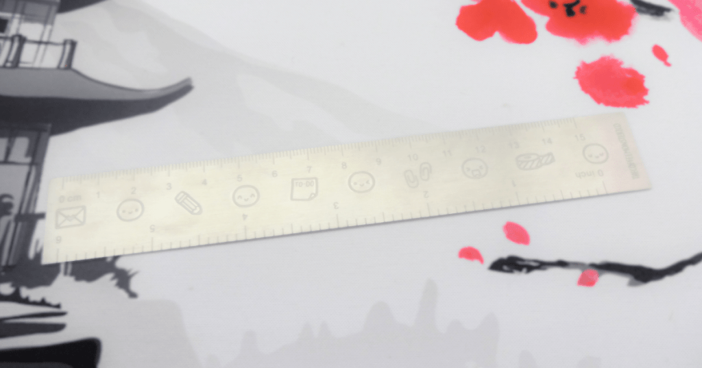 Gray metallic 6-inch ruler from TheCoffeeMonsterzCo.