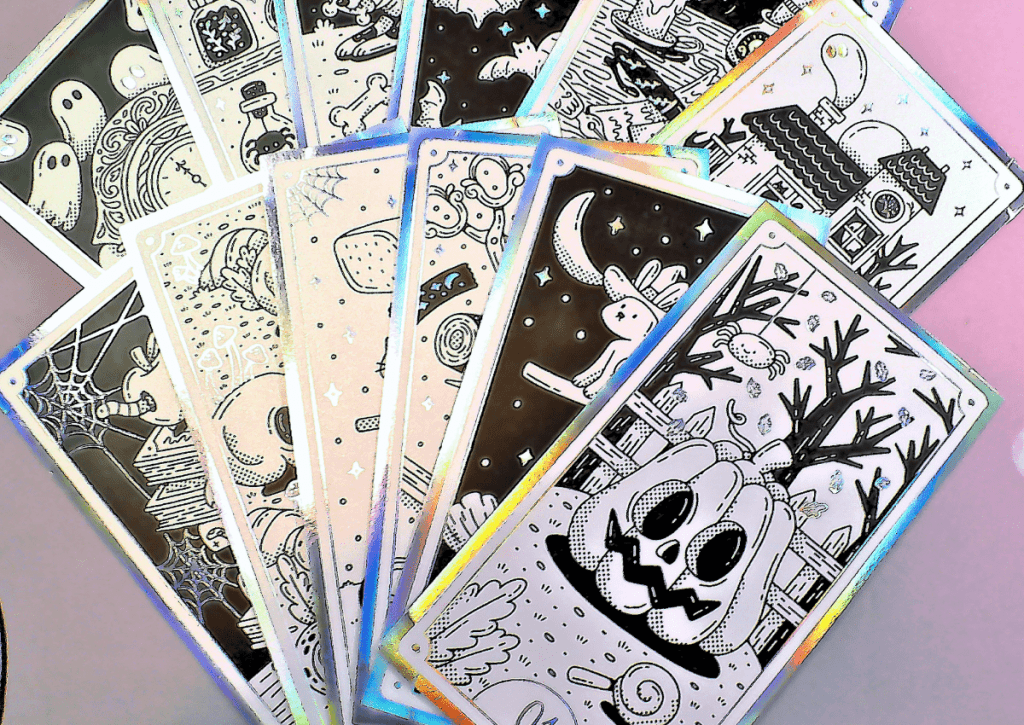 A picture showing a bit of the twelve tarot cards.