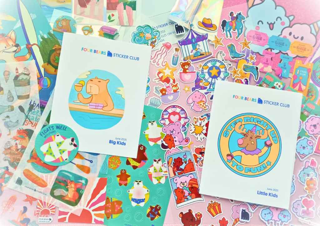 Double the Sticker Joy: My First Four Bears Sticker Club Subscription!&nbsp;🐻
